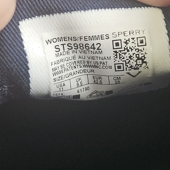 Sperry Crest Vibe Navy Blue Canvas Shoes | Women's Size 11 - Picture 7 of 12